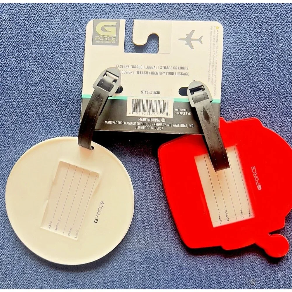 G-Force 2 Pack Viewer Master 3D Reel Disc Inspired Luggage Tags Red White FUN